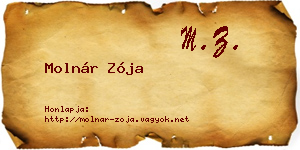 Molnár Zója névjegykártya